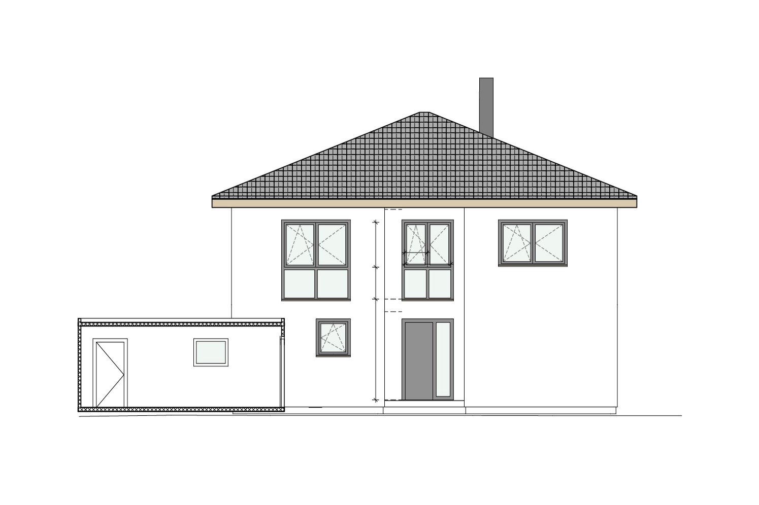 Entwurfszeichnung Stadtvilla 