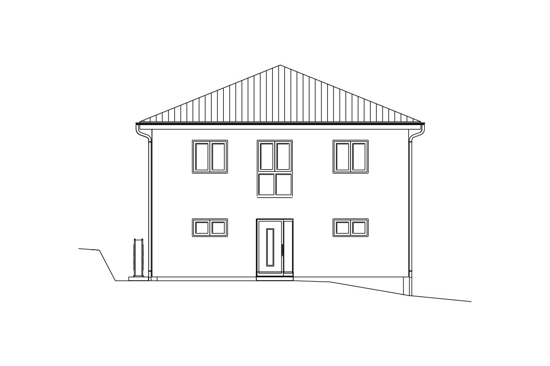 Entwurfszeichnung Stadtvilla 