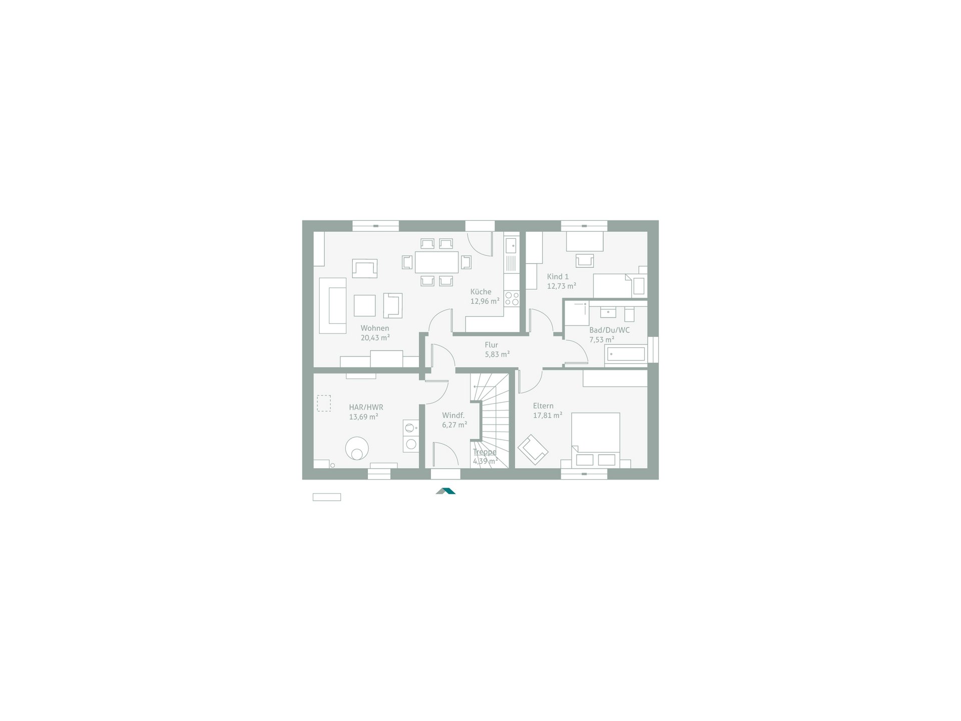 Grundriss Dein FamilienHaus 199S Erdgeschoss