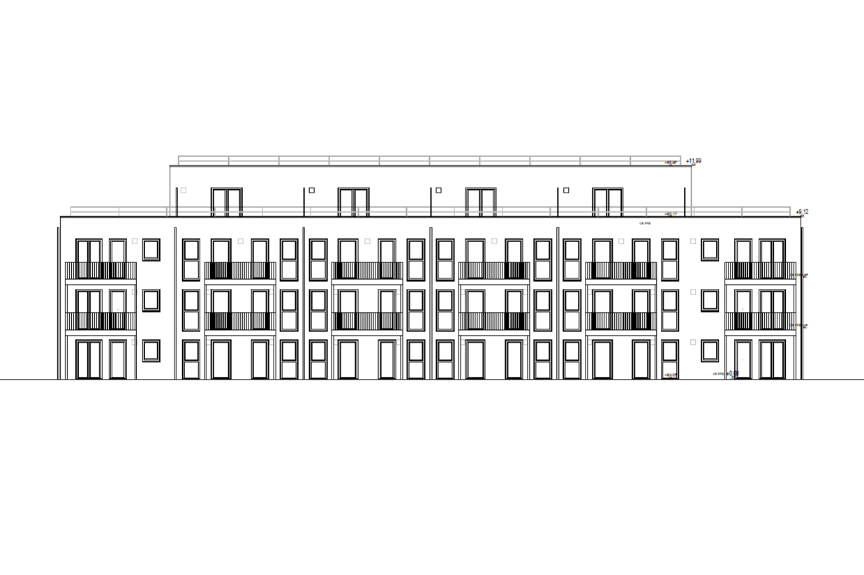 Entwurfszeichnung Wohnpark