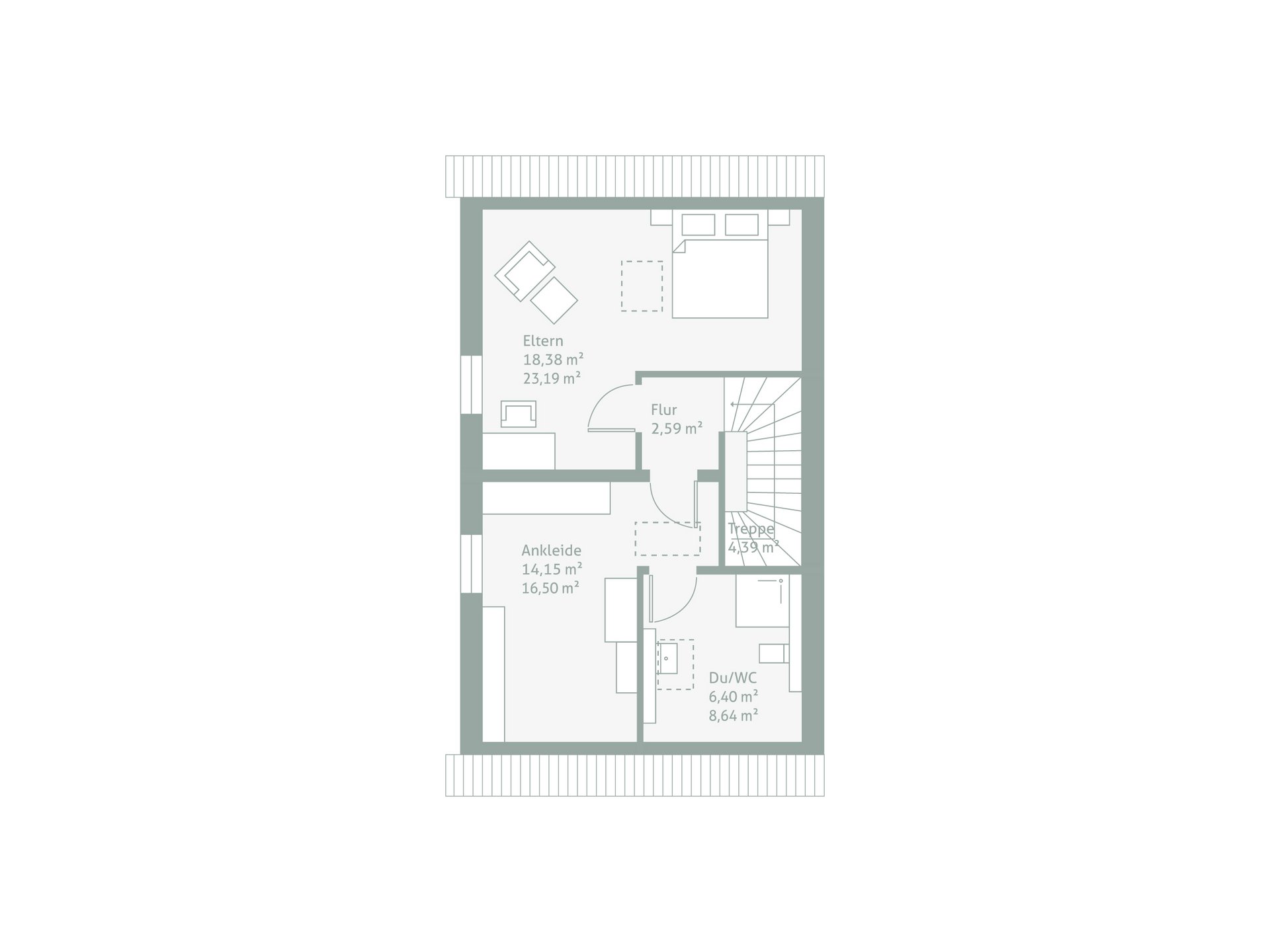 Grundriss Dein DoppelHaus 166S Dachgeschoss
