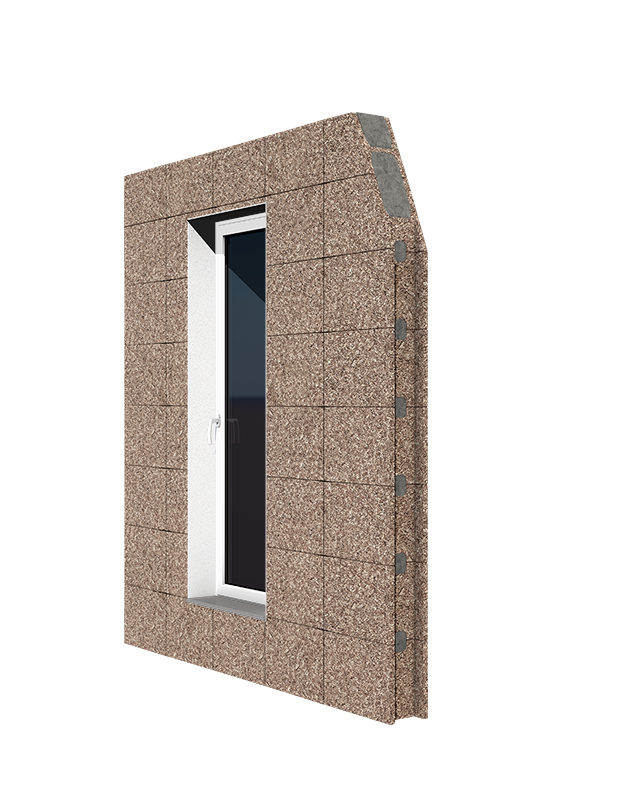 Ökologischer Holzspanschalungsstein